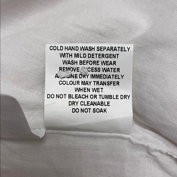 DISSH Nellie White Linen Tunic Top Size 12 Fringe Sleeveless Side Slits - Picture 14 of 16